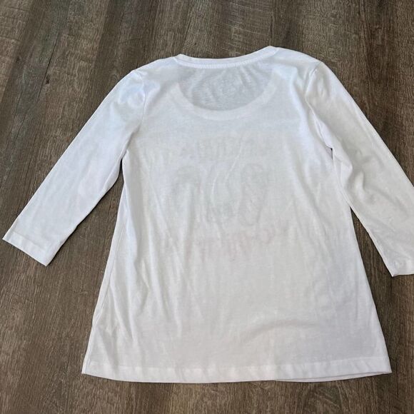 Coral Bay Merry Christmas Top-Size Small Petite - Picture 2 of 7